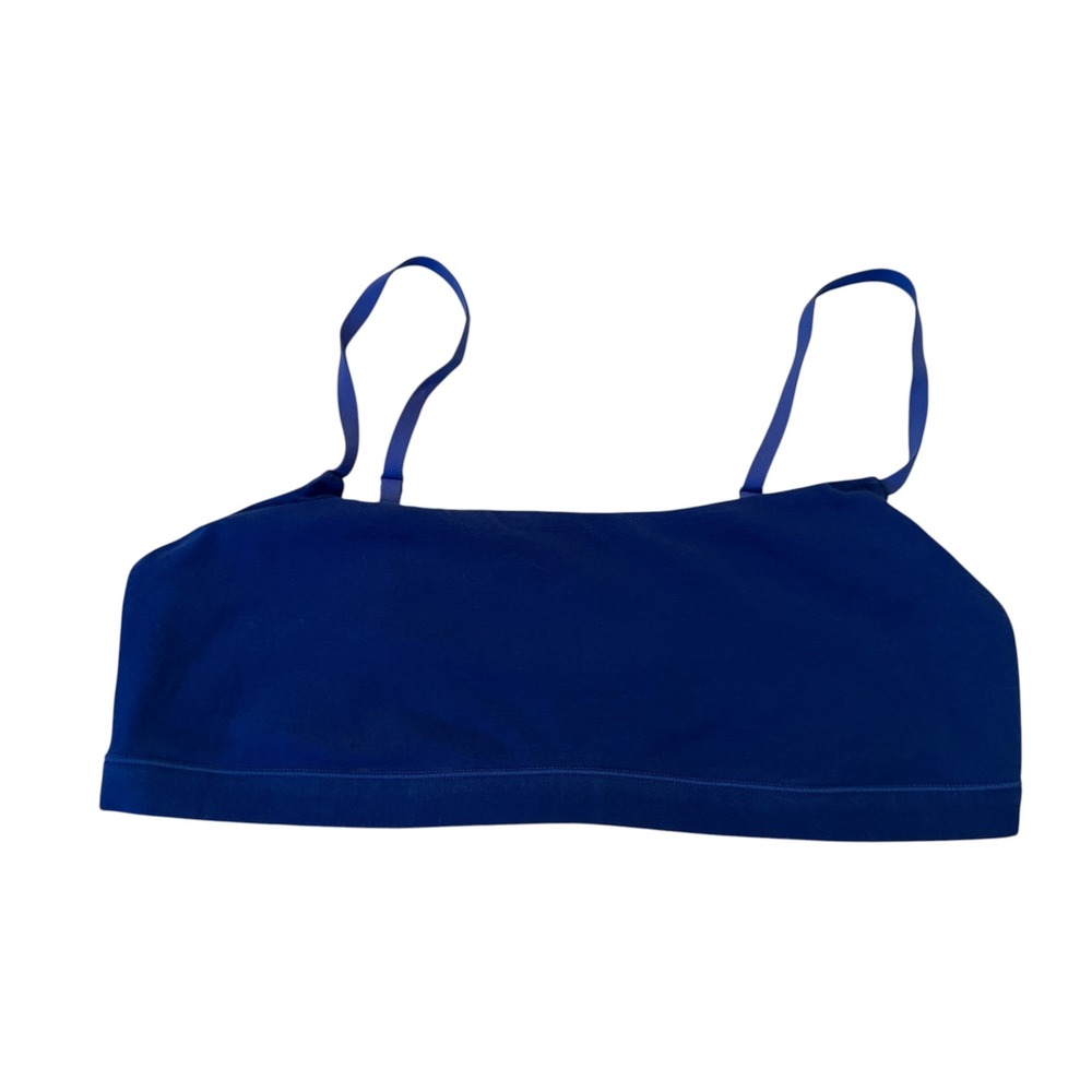 Skims Cotton Jersey Scoop Bralette Cobalt Blue Special Edition Lounge Sleep M